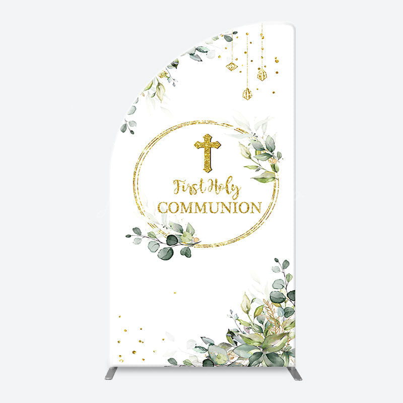 Lofaris First Communion Cross Spring Arch Baptism Backdrop