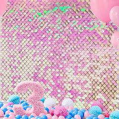 Lofaris Fish Scales Sequins Wall Backdrop Panel Party Decor