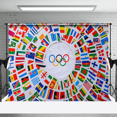 Lofaris Flags Of The World Sports Rings Olympic Backdrop