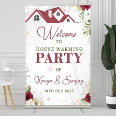 Lofaris Floral Abstract Milk Line Housewarming Welcome Sign