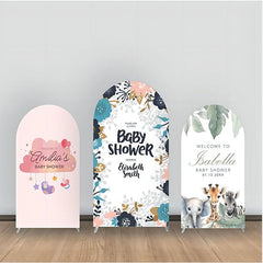 Lofaris Floral Animals Green Leaf Clound Arch Backdrop Kit