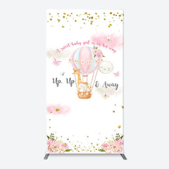 Lofaris Floral Animals Up Away Arch Baby Shower Backdrop