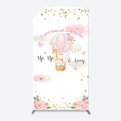 Lofaris Floral Animals Up Away Arch Baby Shower Backdrop