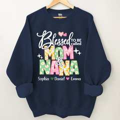 Lofaris Floral Blessed To be Called Mom And Nana Sweatshirt