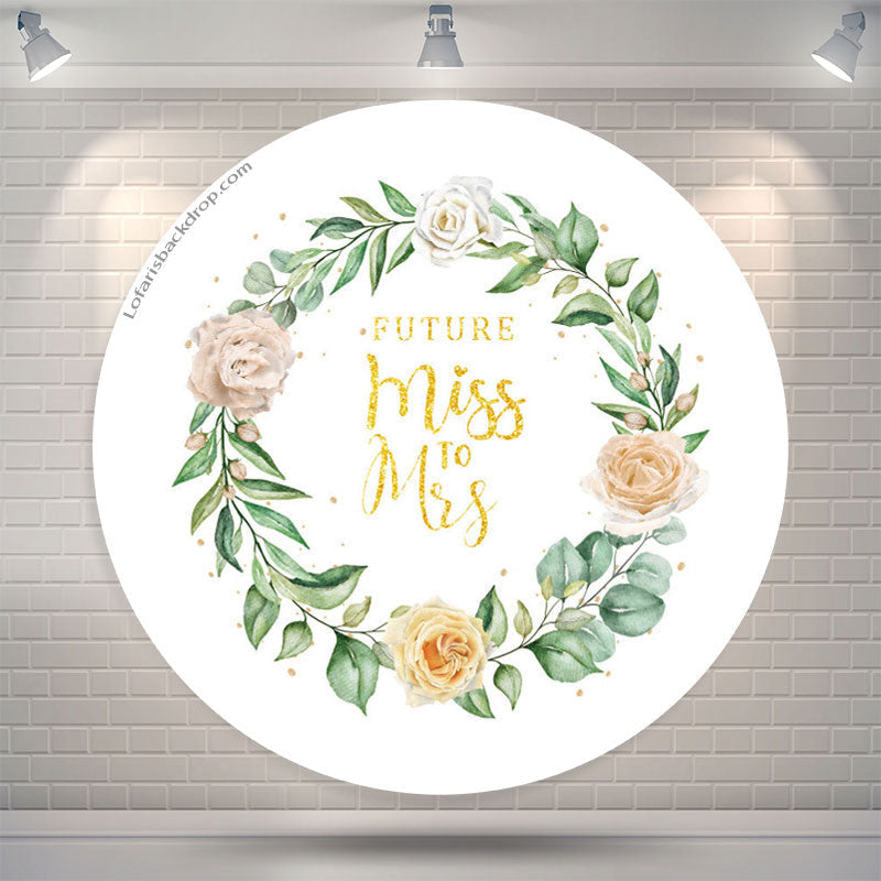 Lofaris Floral Boho Circle Bridal Shower Backdrop Cover