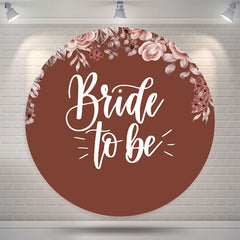 Lofaris Floral Boho Red Round Bridal Shower Backdrop Cover