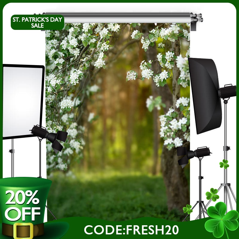 Lofaris (Ship In 24HR) Floral Bokeh Wonderland Elegant Sweet Spring Backdrop