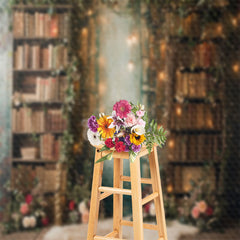 Lofaris Floral Cluster Leaves Bookshelf Spring Photo Backdrop