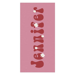 Lofaris Floral Custom Name Summer Beach Towel for Kids