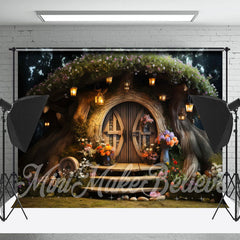 Lofaris Floral Enchant House Birthday Cake Smash Backdrop