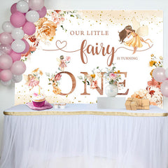 Lofaris Floral Fairy First Birthday Girl Party Backdrop