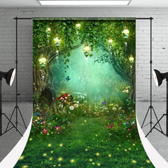 Lofaris Floral Fireflies Fairy Tale Sweep Forest Backdrop