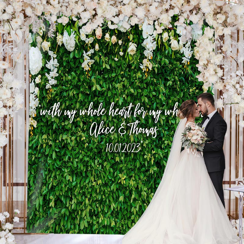 Lofaris Floral Greenery Better Together Ceremony Wedding Backdrop
