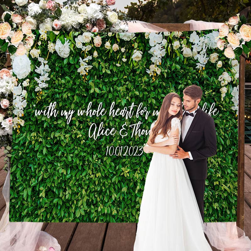 Lofaris Floral Greenery Better Together Ceremony Wedding Backdrop