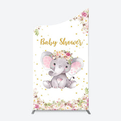 Lofaris Floral Little Elephant Arch Baby Shower Backdrop