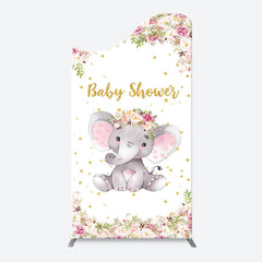 Lofaris Floral Little Elephant Arch Baby Shower Backdrop