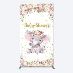 Lofaris Floral Little Elephant Arch Baby Shower Backdrop