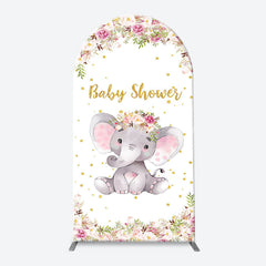 Lofaris Floral Little Elephant Arch Baby Shower Backdrop