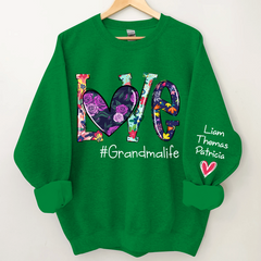 Lofaris Floral Love Grandma Life Personalized Sweatshirt