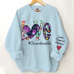 Lofaris Floral Love Grandma Life Personalized Sweatshirt