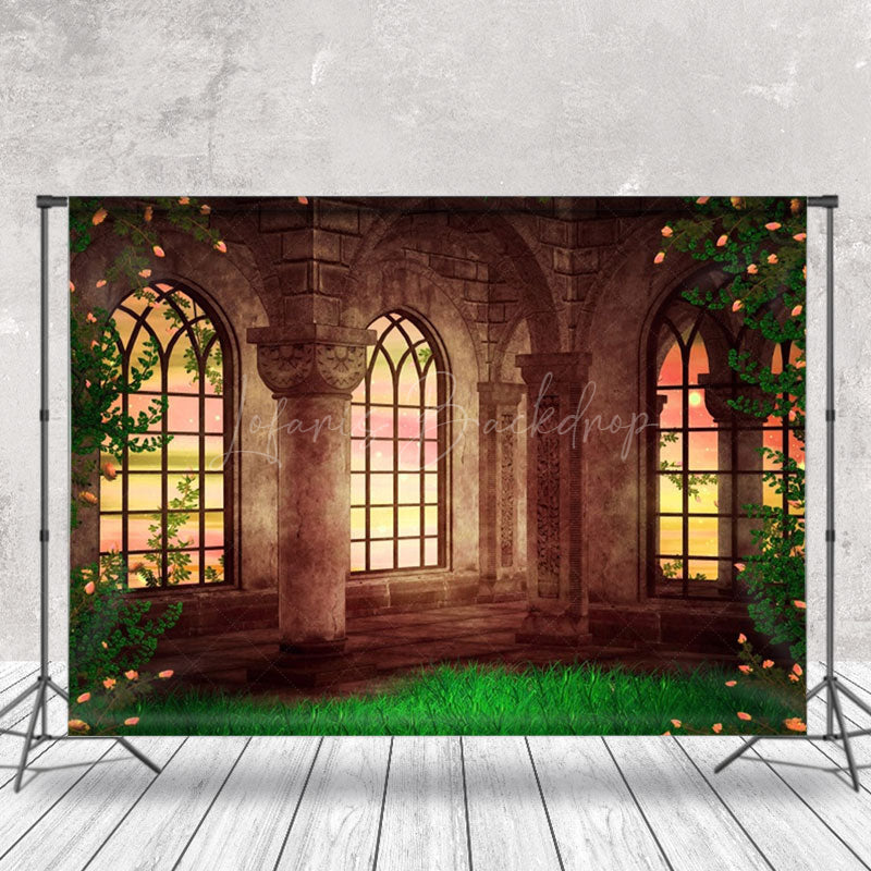 Lofaris Floral Meadow Door And Window Backdrop For Photo