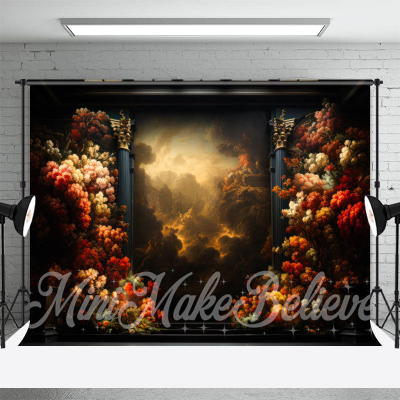 Lofaris Floral Painterly Old Masters Dark Fine Art Backdrop