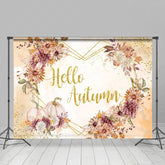 Lofaris Floral Pumpkin Hello Autumn Sweet Season Fall Backdrop