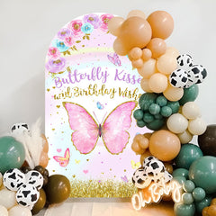 Lofaris Floral Rainbow Butterfly Arch Backdrop For Birthday