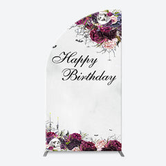 Lofaris Floral Spider Wab Halloween Arch Birthday Backdrop