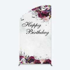 Lofaris Floral Spider Wab Halloween Arch Birthday Backdrop
