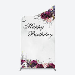 Lofaris Floral Spider Wab Halloween Arch Birthday Backdrop