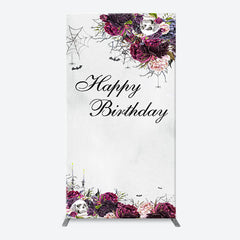Lofaris Floral Spider Wab Halloween Arch Birthday Backdrop