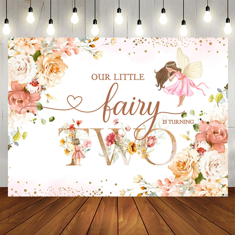 Lofaris Floral Spring Magical Fairy 2nd Birthday Backdrop