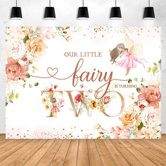Lofaris Floral Spring Magical Fairy 2nd Birthday Backdrop