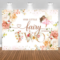 Lofaris Floral Spring Magical Fairy 2nd Birthday Backdrop