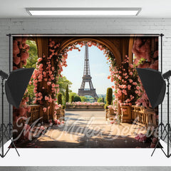 Lofaris Floral Tower Arched Corridor Photo Spring Backdrop