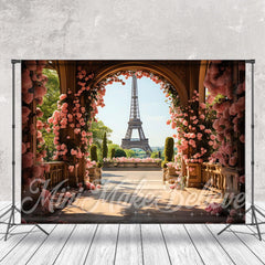 Lofaris Floral Tower Arched Corridor Photo Spring Backdrop