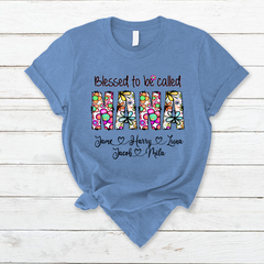 Lofaris Flower Blessed To Be Called Nana Mothers Day T-Shirt