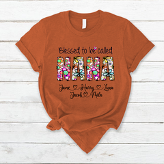 Lofaris Flower Blessed To Be Called Nana Mothers Day T-Shirt
