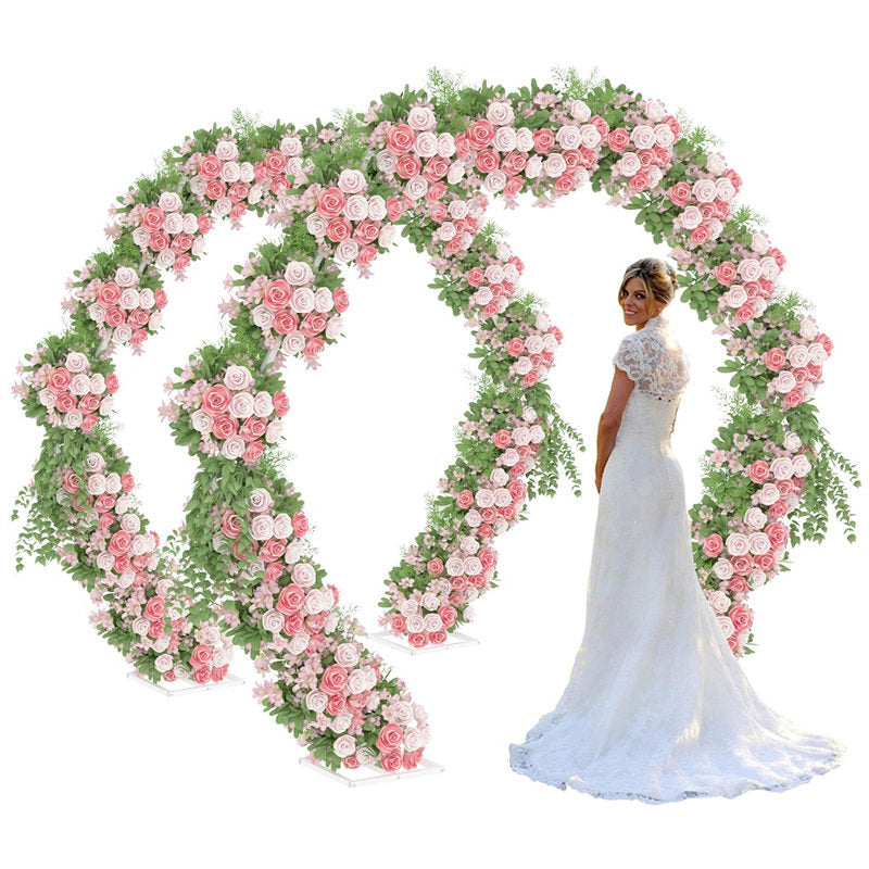 Lofaris Flower Display White Hexagon Wedding Arch Decor
