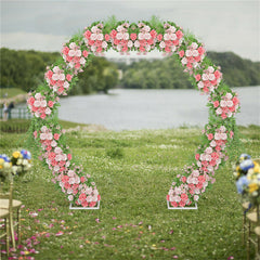 Lofaris Flower Display White Hexagon Wedding Arch Decor