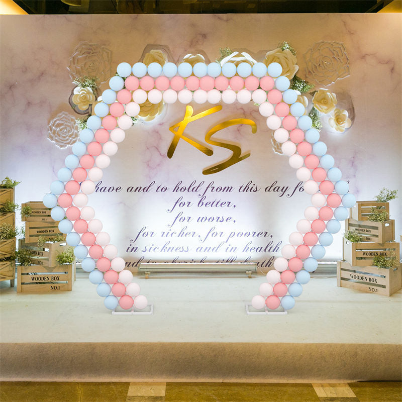 Lofaris Flower Display White Hexagon Wedding Arch Decor