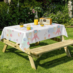 Lofaris Flower Dwarf Eggs Easter Rectangle Kitchen Tablecloth