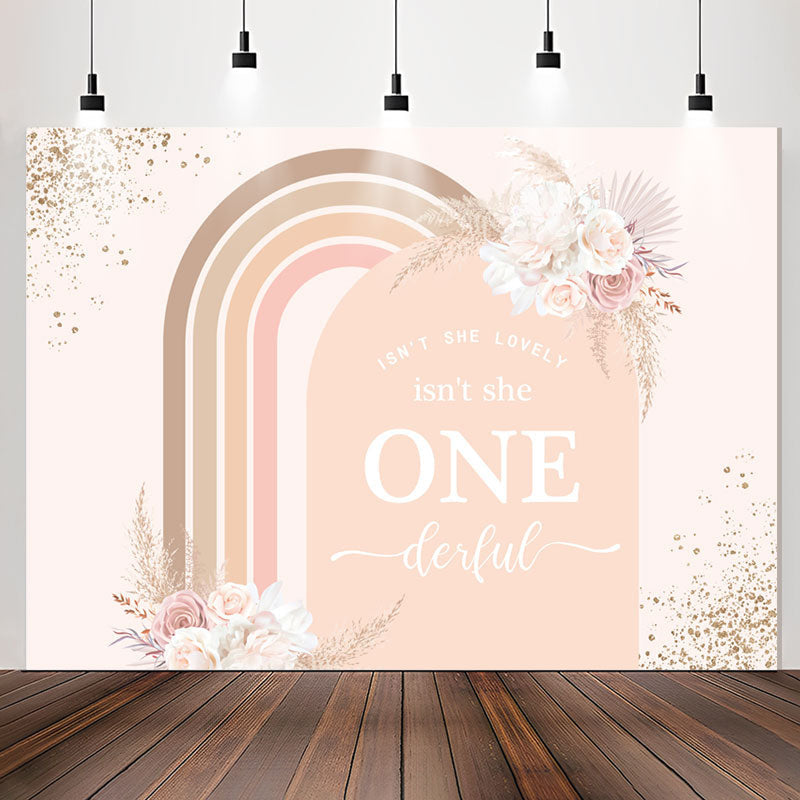 Lofaris Flower Isnt She Lovely Onederful Birthday Backdrop