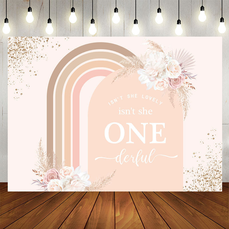 Lofaris Flower Isnt She Lovely Onederful Birthday Backdrop