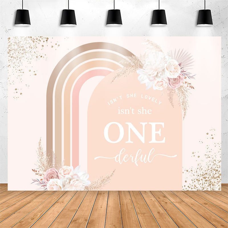 Lofaris Flower Isnt She Lovely Onederful Birthday Backdrop