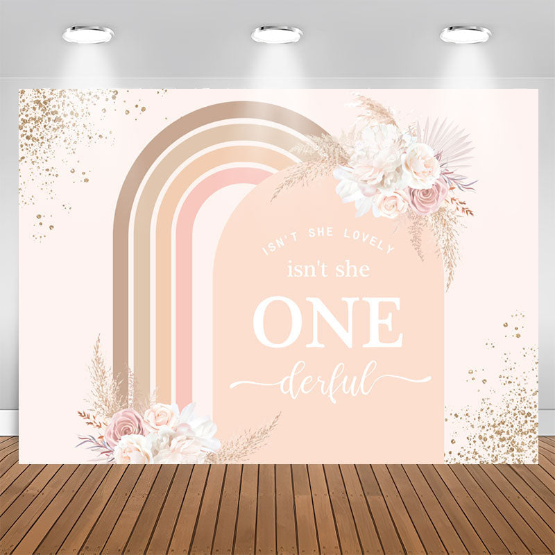 Lofaris Flower Isnt She Lovely Onederful Birthday Backdrop