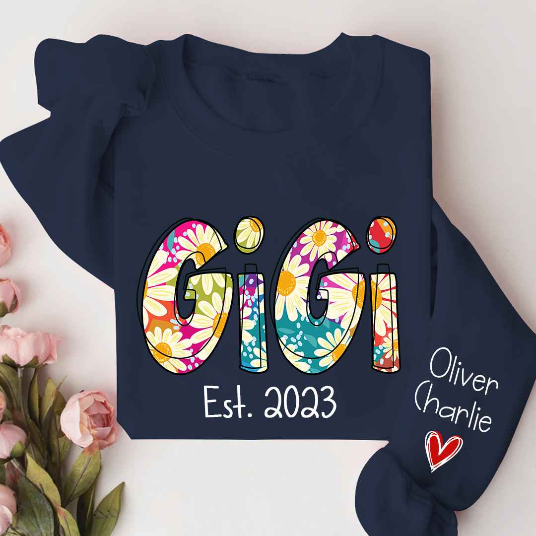 Lofaris Gigi Est Year And Grandkids Custom Name CTH01 Sweatshirt