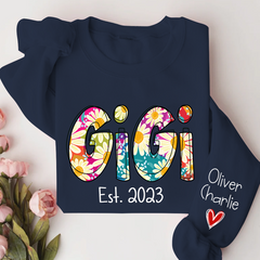 Lofaris Gigi Est Year And Grandkids Custom Name CTH01 Sweatshirt