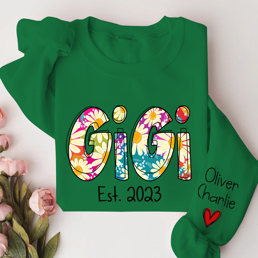 Lofaris Gigi Est Year And Grandkids Custom Name CTH01 Sweatshirt